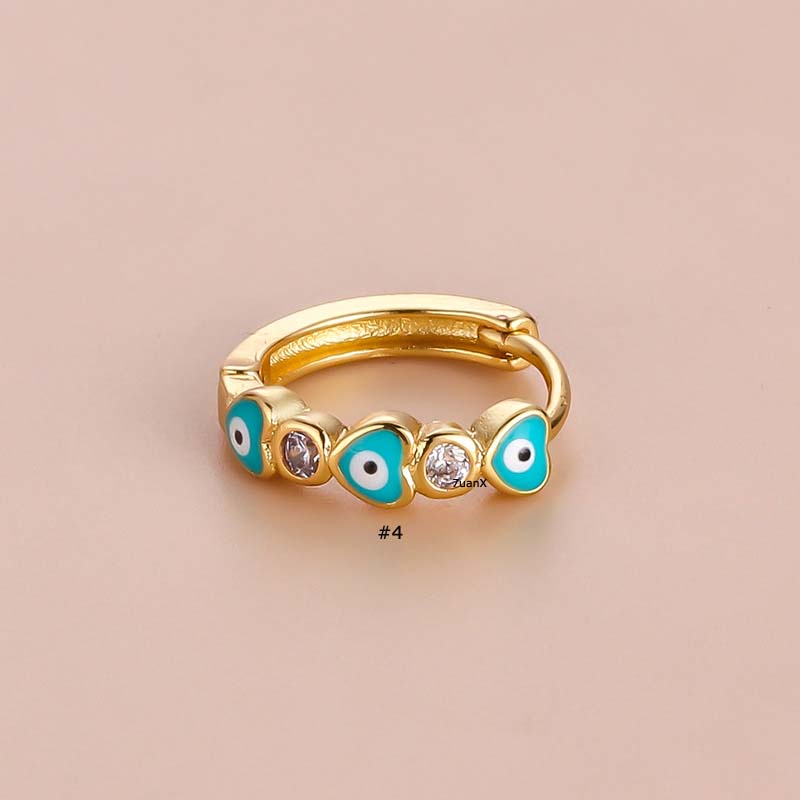 1pc Anting Tindik Tulang Rawan Telinga Bentuk Hati Ukuran 12mm
