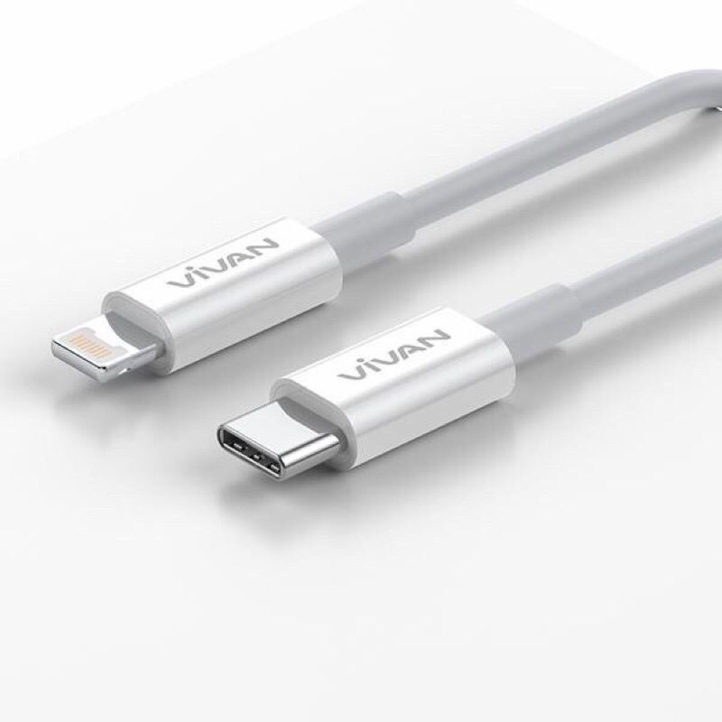 KABEL DATA VIVAN KCL100S TYPE C TO LIGHTNING 20W FAST CHARGING GARANSI RESMI