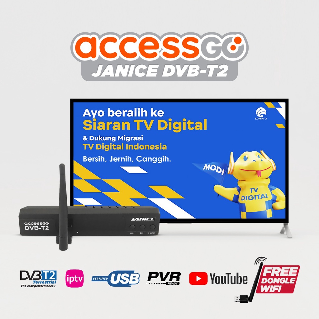 Set Top Box AccessGo Janice TV Digital receiver Full HD