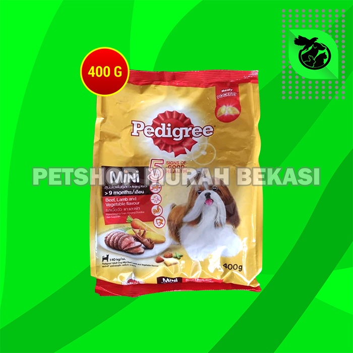 Makanan Anjing Pedigree Small Breed Beef Lamb And Vegetables 480 gram