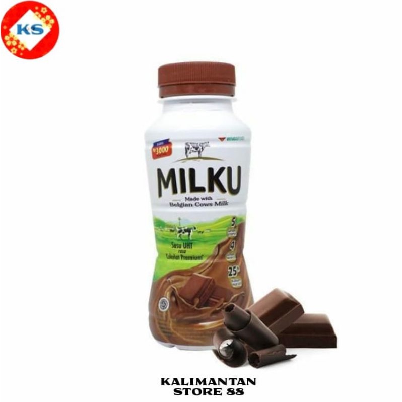 

Susu Uht Milku Susu Sapi Belgia Rasa Cokelat 200 ml