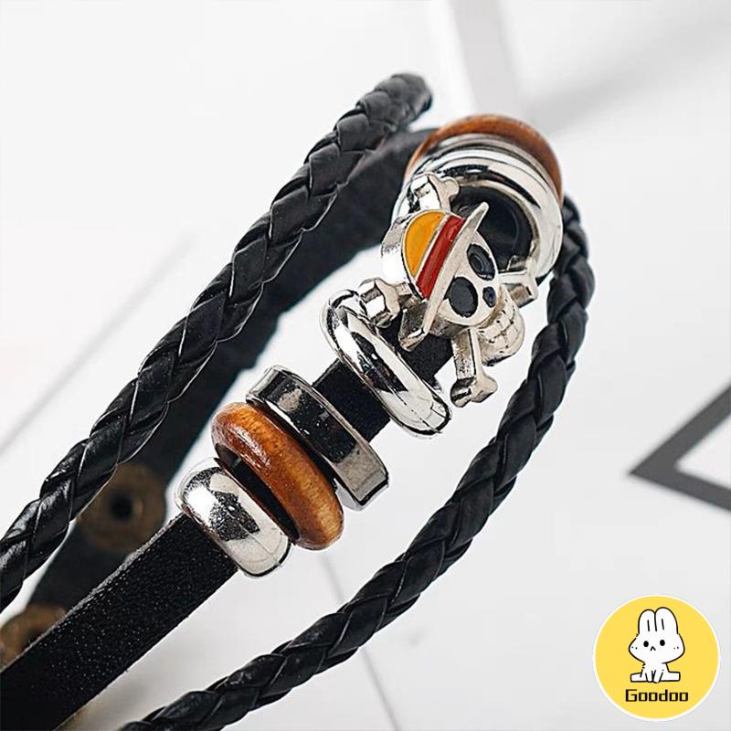Gelang Tangan Kulit Adjustable Motif Anime Bahan Zinc Alloy Untuk -Doo