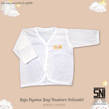 BOBOKO Baju Piyama Bayi Love Newborn Polkadot 0-3 bulan