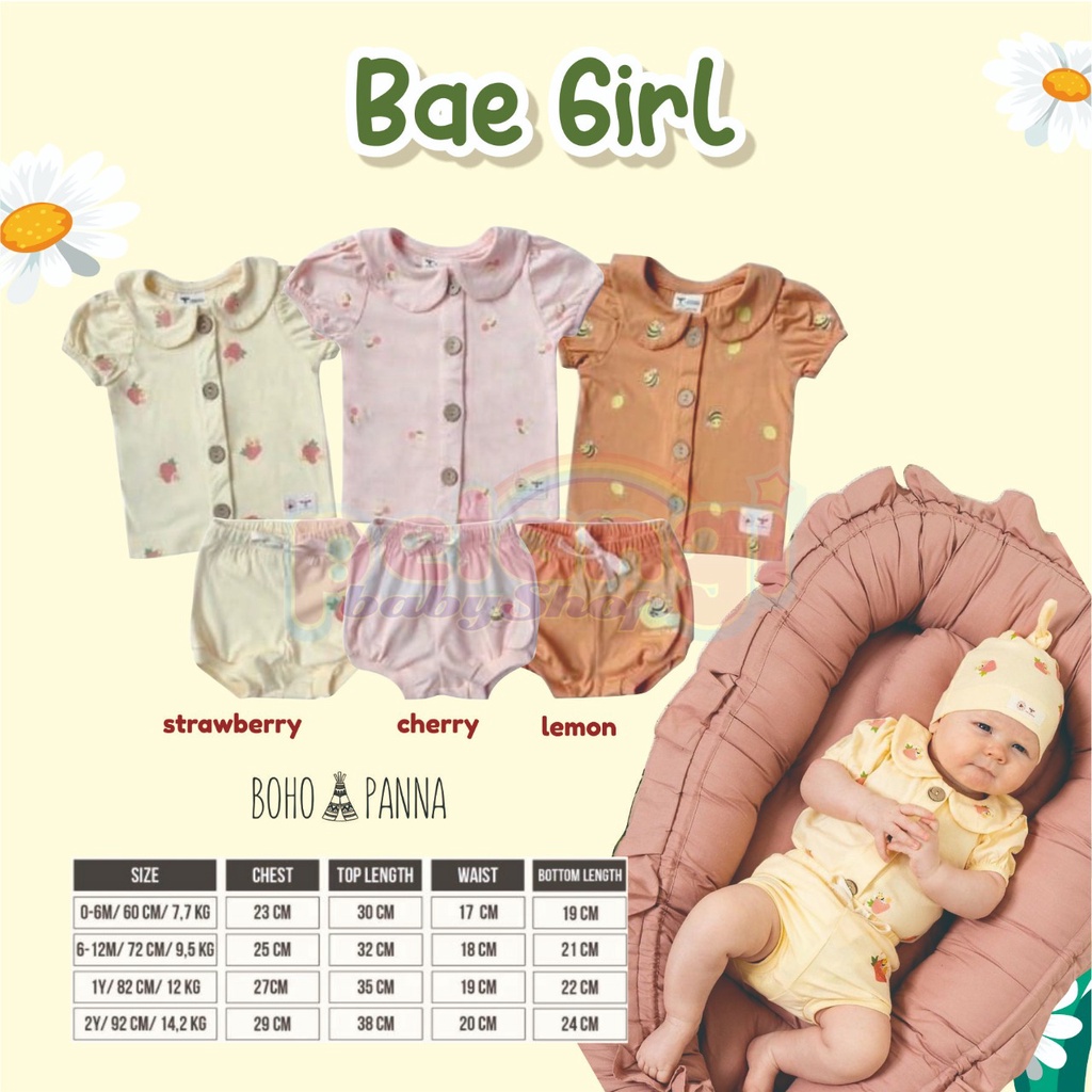 BOHOPANNA | BOHO | BOHOPANNA BAE GIRL | STELAN ANAK | STELAN BAYI PEREMPUAN | BAJU ANAK ANAK