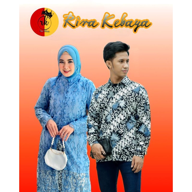 Stelan Kebaya Tunik Batik Couple Modern Terbaru Outfit Pasangan Kondangan Wisuda by Hasya