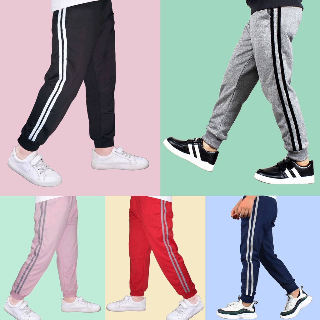 Jogger Polos Anak Usia 1-12 Tahun Celana Panjang Joger Pants Babyterry Anak Laki Laki Dan Perempuan