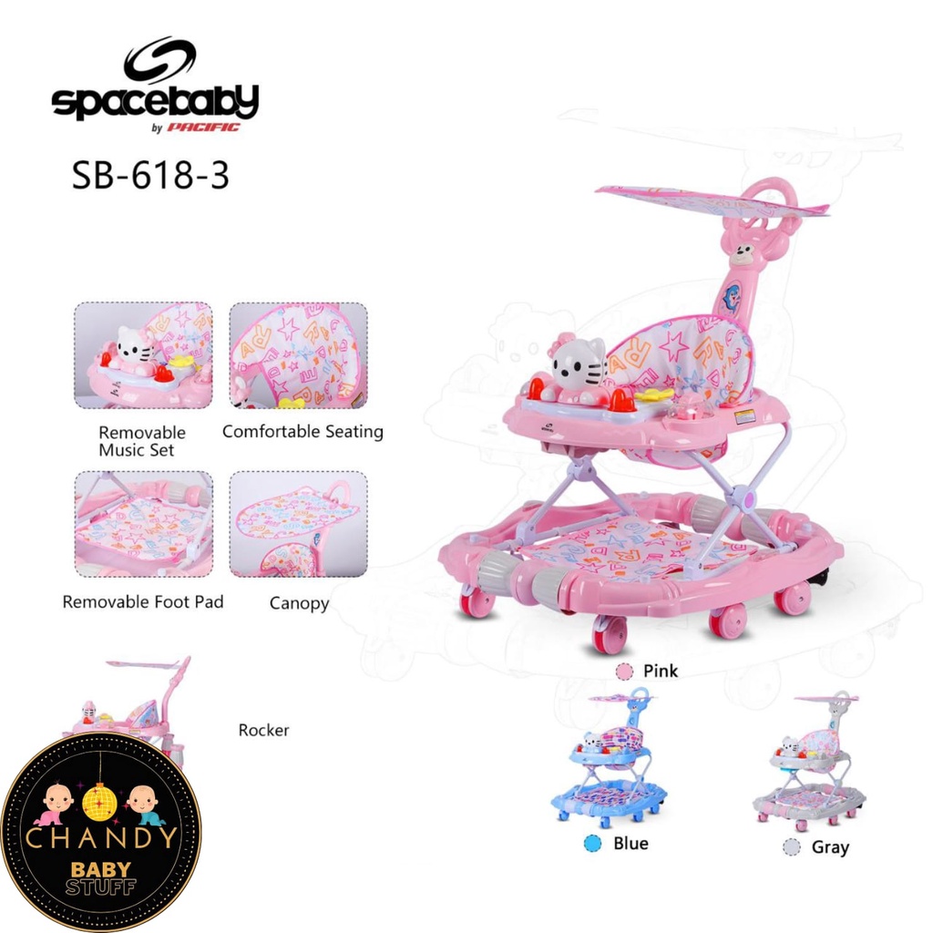 BABY WALKER SPACE BABY SB 618-3 ADA REM BISA AYUN