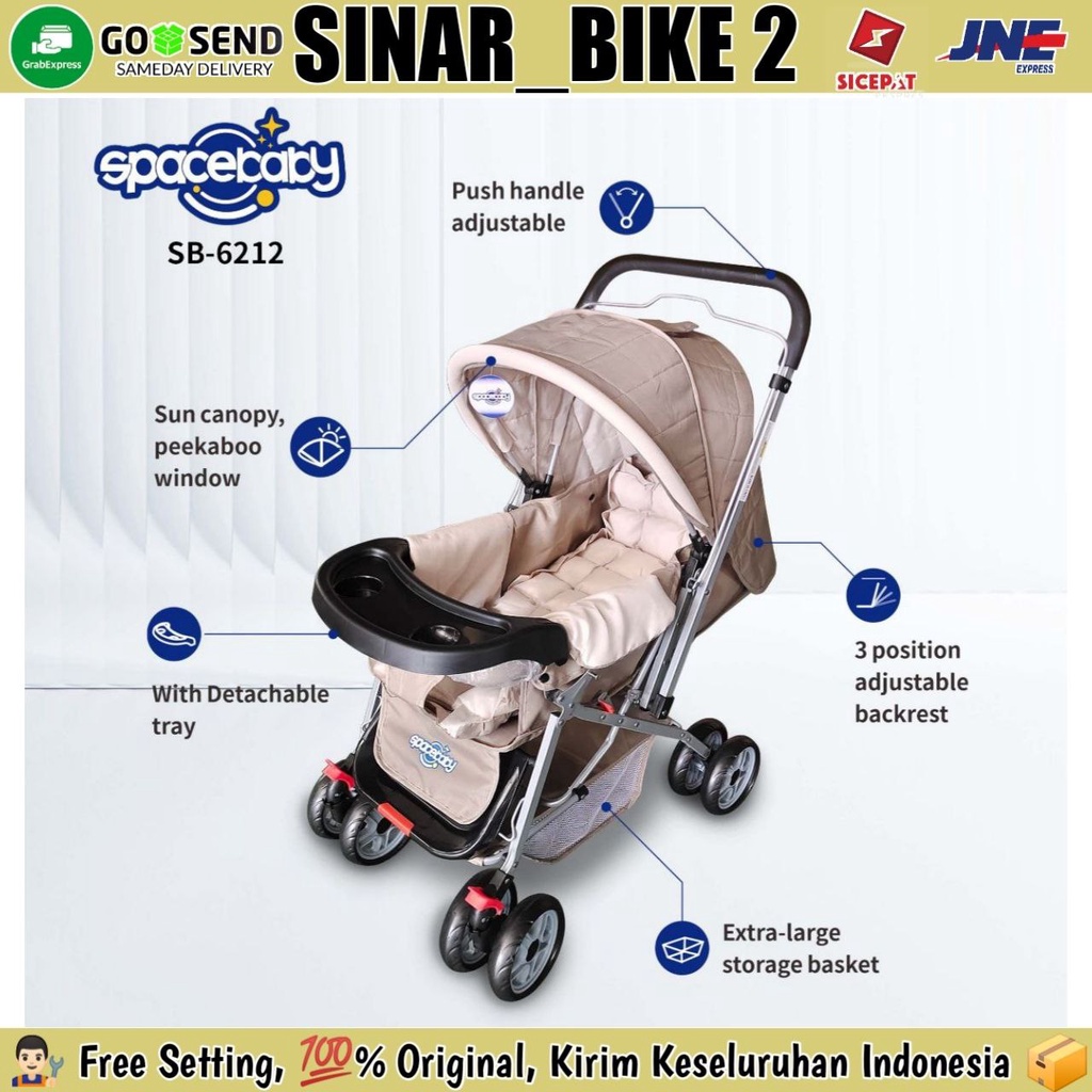 Baby Stroller Kereta Dorong Baby SB-6212//6055 // 6055A // 6215 // 6155 // 6128 Bisa Hadap Depan Dan Belakang