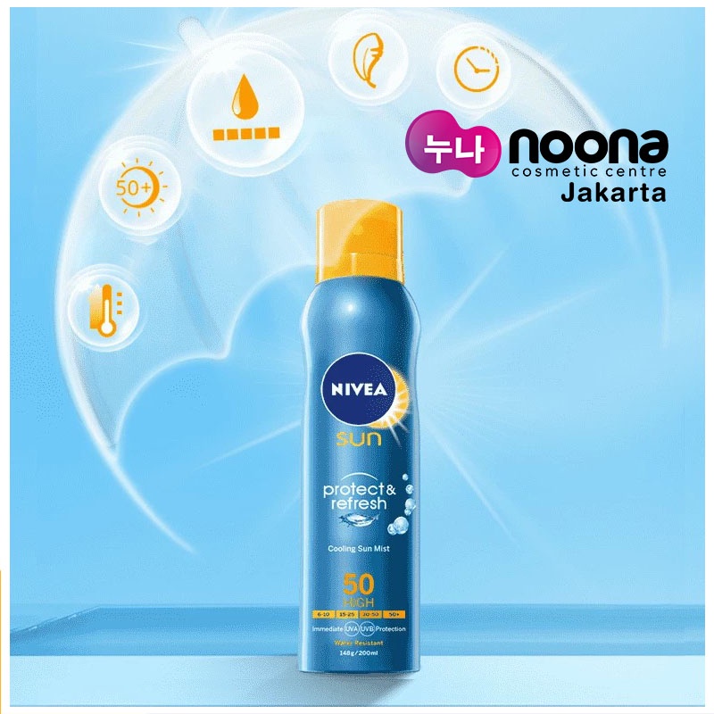 NIVEA SUN PROTECT &amp; REFRESH COOLING SUN MIST 50 HIGH 200ML