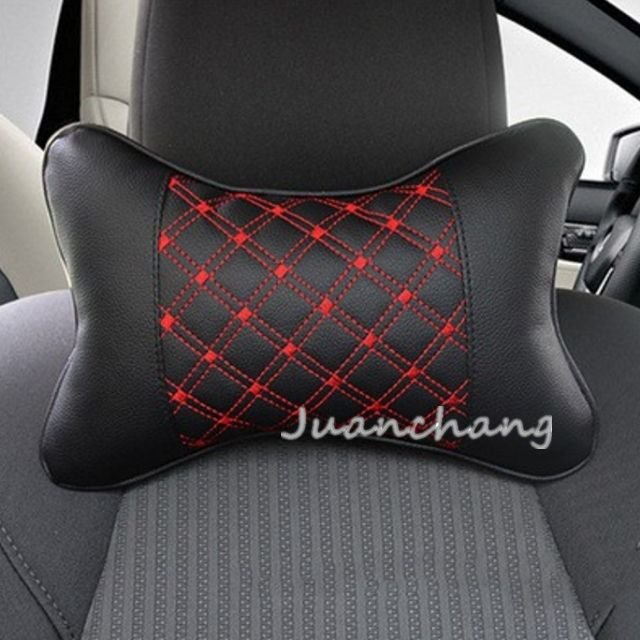 Bantal Sandaran Kepala / Leher Bahan Kulit Imitasi PVC Mesh Breathable Multifungsi Untuk Mobil