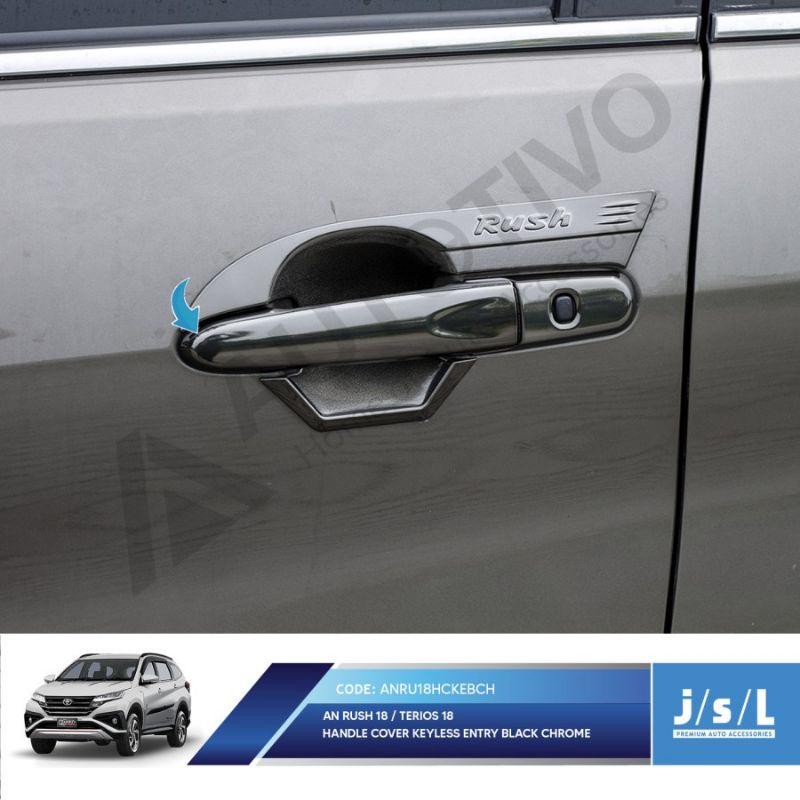 paket outer handle tank cover all new Rush Terios 2018-2023 gr sport black chrome jsl