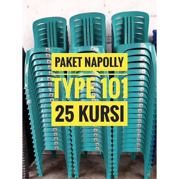 [PROMO] PAKET KURSI NAPOLLY TYPE 101 20 KURSI /KURSI SENDERAN /KURSI PLASTIK NAPOLLY
