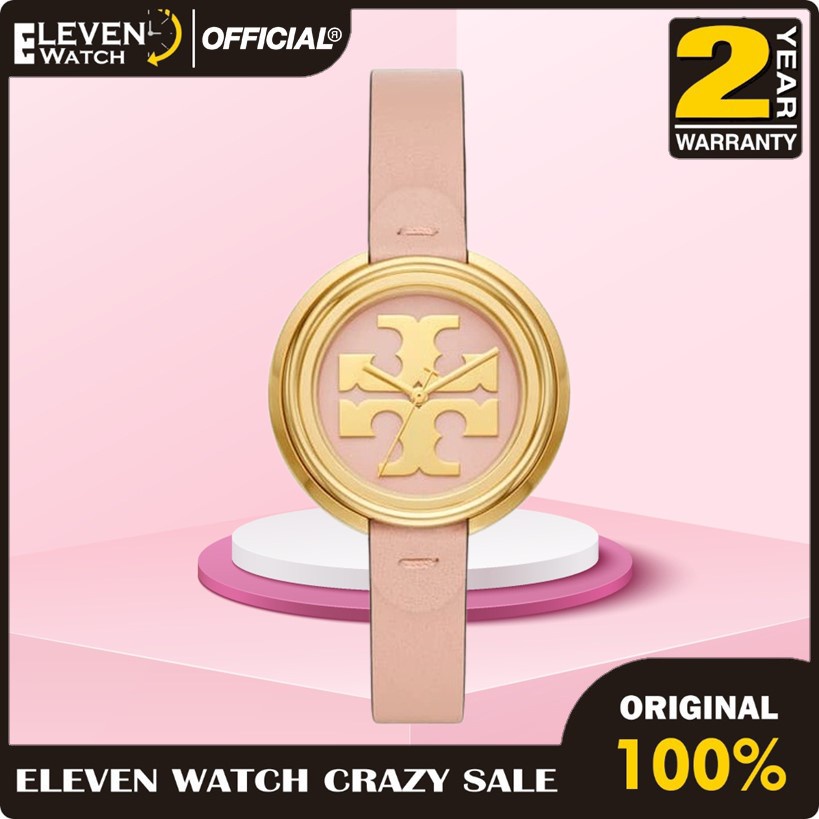 [Promo] Jam Tangan Wanita Tory Burch TBW6205 / TBW 6205 Miller Pink Leather / Gold-Tone  Garansi 2 T