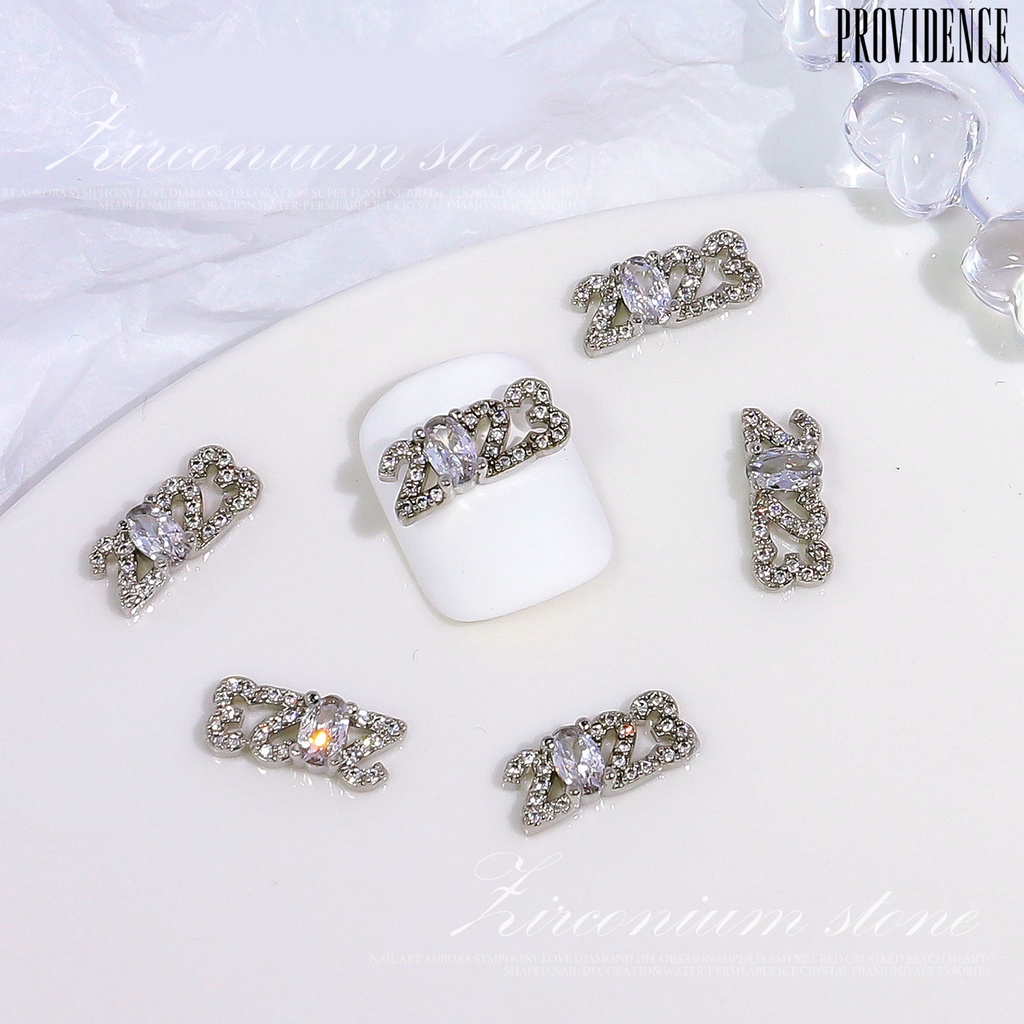 Berlian zircon inlaid Bahan Alloy Untuk Dekorasi Manicure Tahun Baru 2023