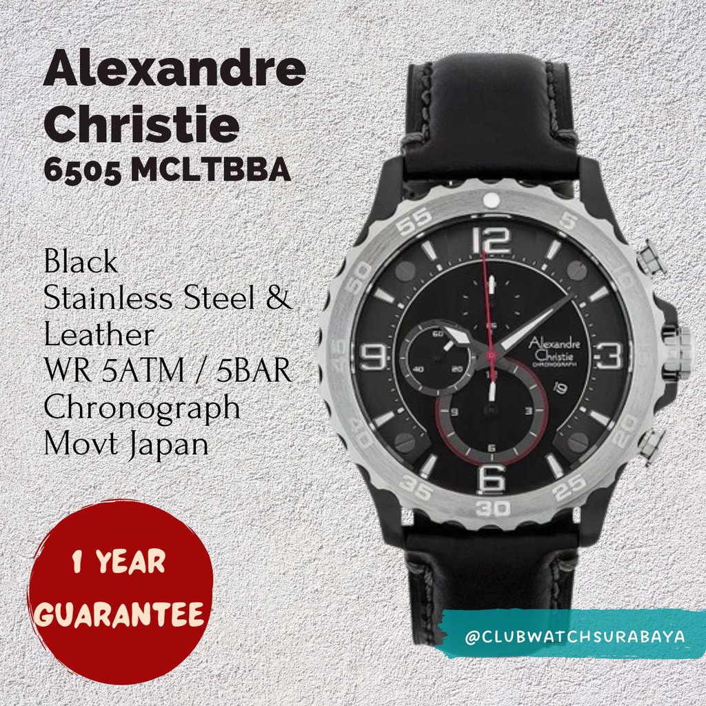 Jam Tangan Pria Alexandre Christie ORI 6505 MCLTBBA / Alexandre Christie Jam Tangan Laki-Laki 6505 M