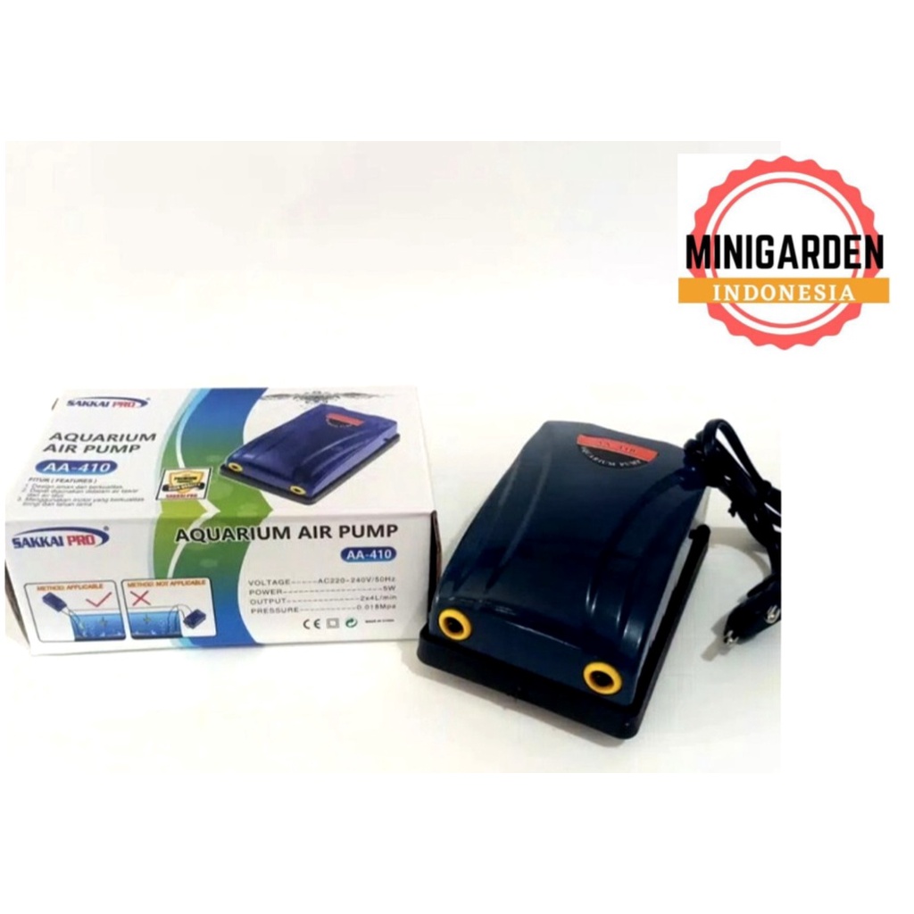 SAKKAI PRO AA-410 AQUARIUM AIR PUMP POMPA UDARA AERATOR AQUARIUM