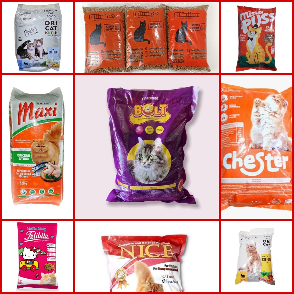 Makanan Kucing 800 Gram / Dry Food / Makanan Kering Repack