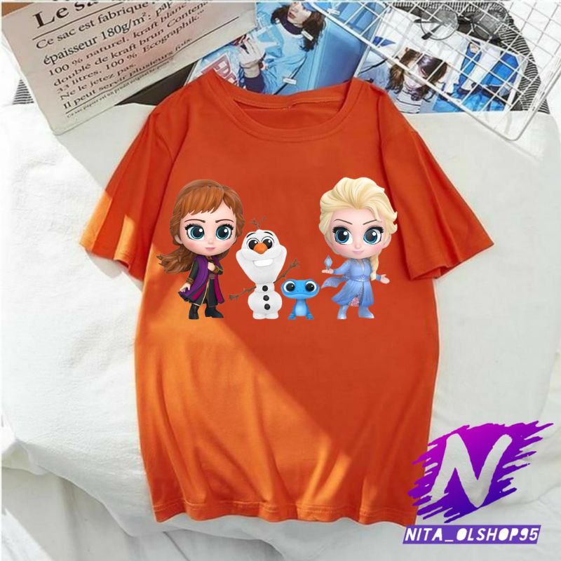 frozen elsa dan ana baju anak elsa ana kaos elsa ana dan boneka salju
