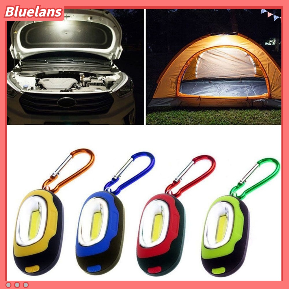 Lampu Senter LED COB Mini Portable Dengan Gantungan Kunci Untuk Camping / Outdoor