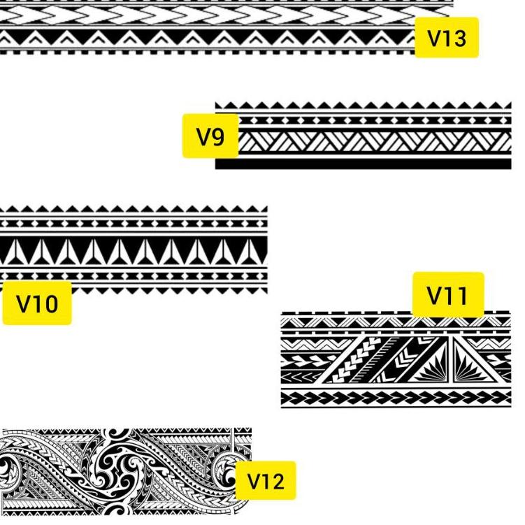 Murah Tato Temporer/Stiker Tato Minimalis - V - Tato tribal gelang tato gelang k dan tangan