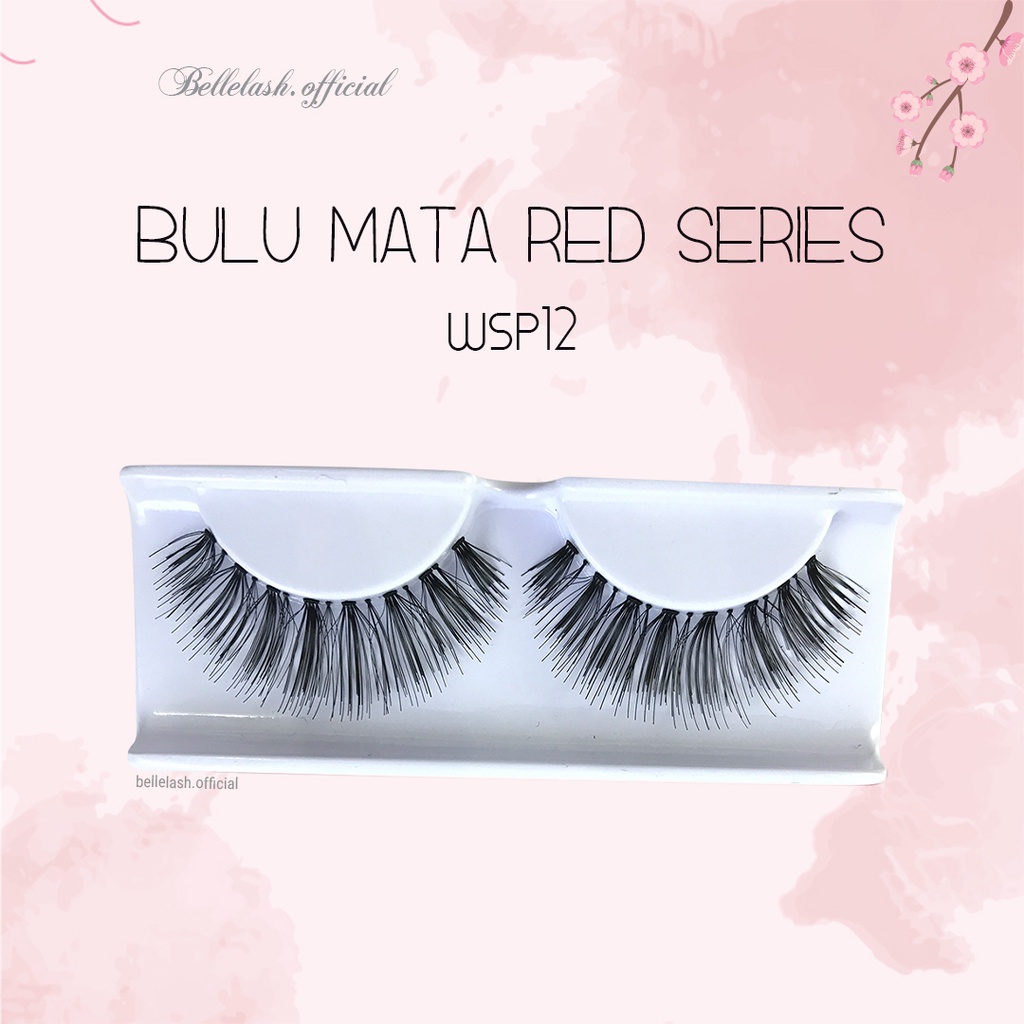 WSP 12 Bulu Mata Palsu Handmade Natural False Eyelash Eye Lashes Belle Eyelashes