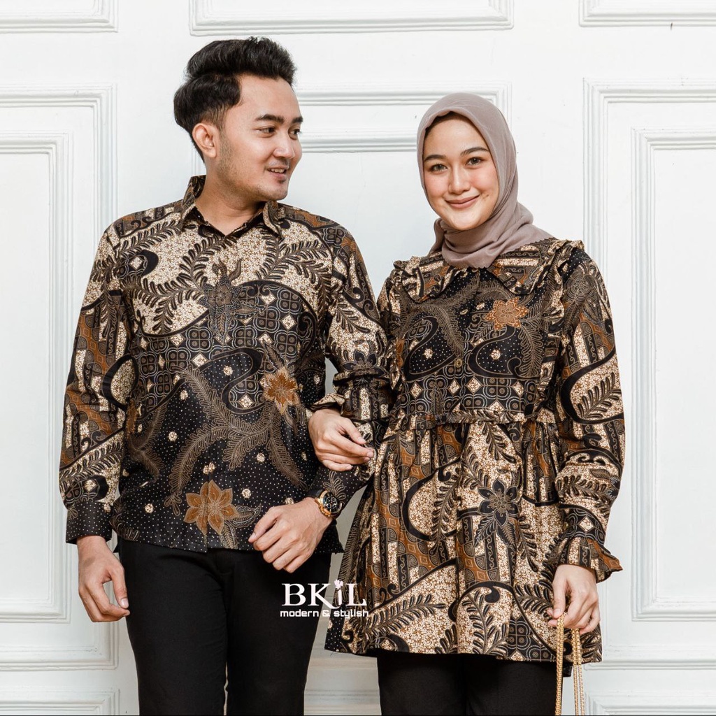 Batik alina Widodari Blouse Batik Couple Modern Baju Batik Wanita Modern Atasan Batik Kerja Wanita Tunik Batik Kantor M L XL XXL Seragam Batik