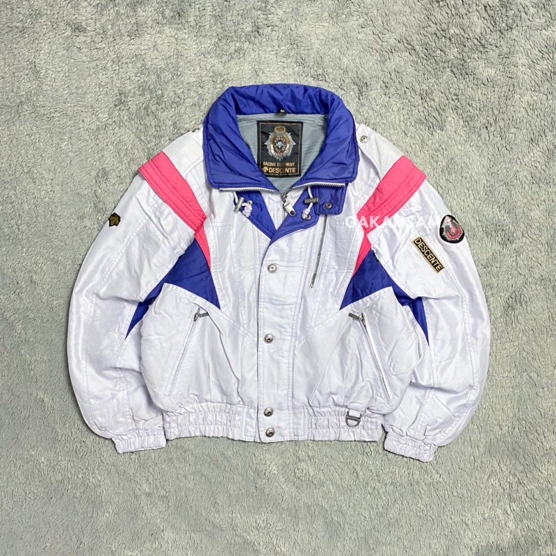 Jaket Vintage Descente Ungu Pastel