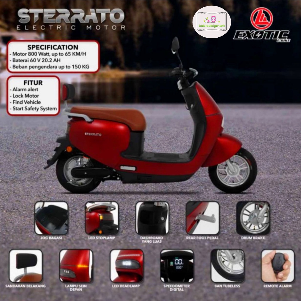 Sepeda Listrik Terbaru Exotic Sterrato 800watt