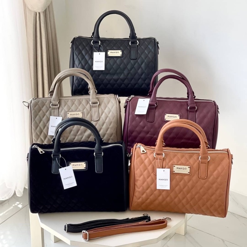 tas selempang mango quilted / suede wanita crossbody bag 5 tipe