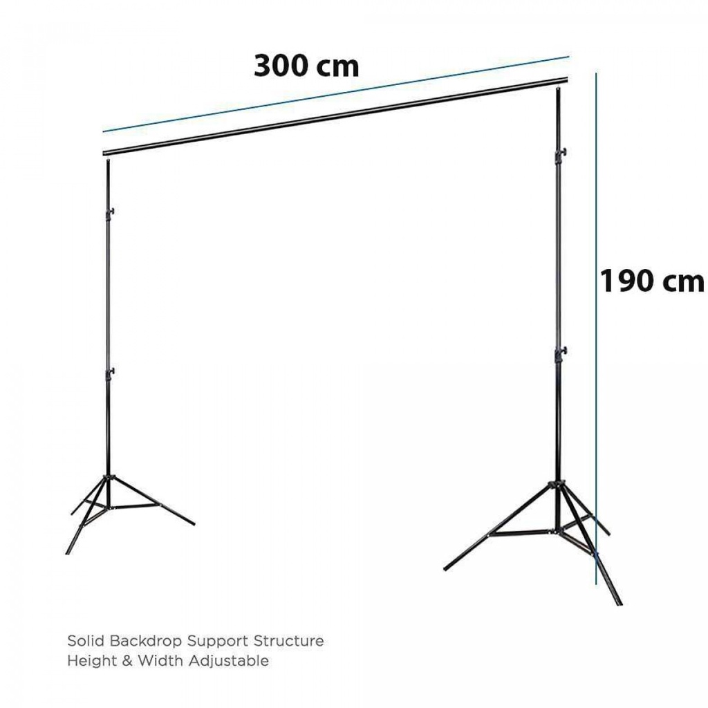 TaffSTUDIO Bracket Stand Foto Studio Backdrop 2 × 3 M