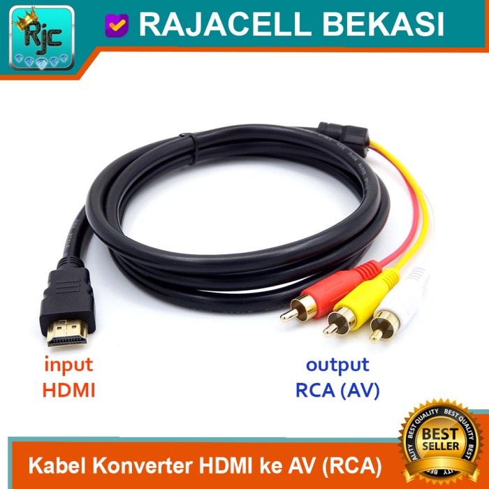 Kabel HDMI to RCA AV Converter Adapter Konverter Hdmi ke TV Analog