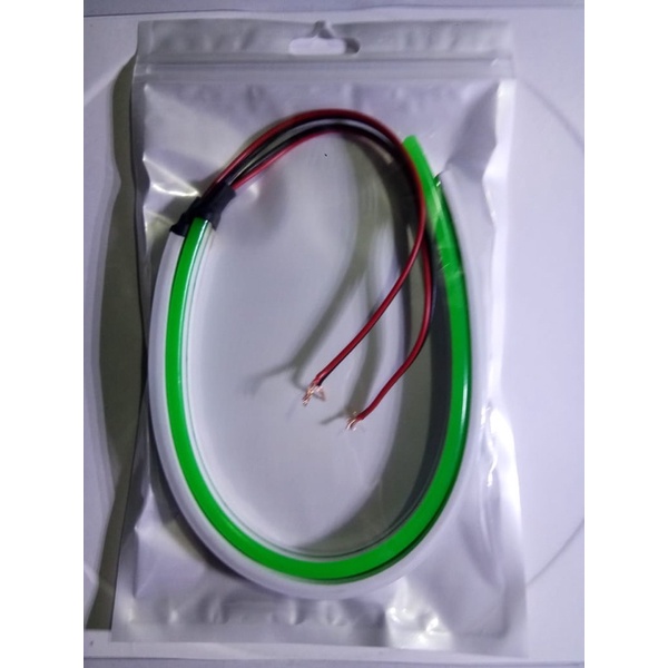 SEPASANG LAMPU ALIS LED DRL 30CM FLEXIBLE VARIASI MOTOR MOBIL NO BINTIK GRADE A