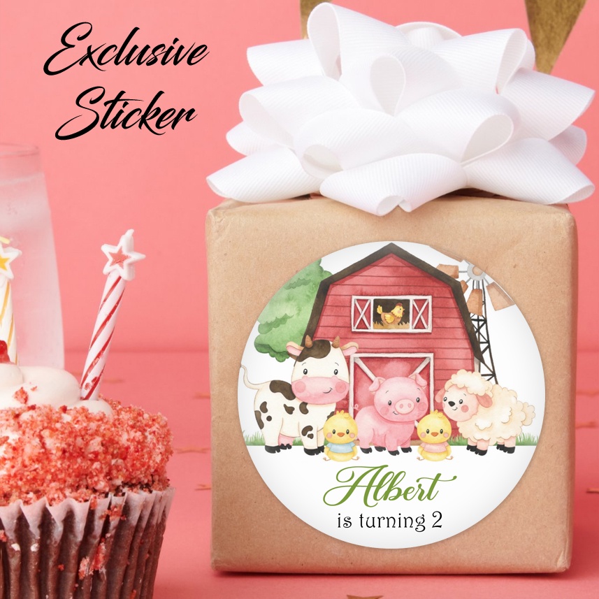 

50 STIKER / STICKER ANIMALS 2-20 UTK BAG / BENTO / SOUVENIR ULTAH ULANG TAHUN