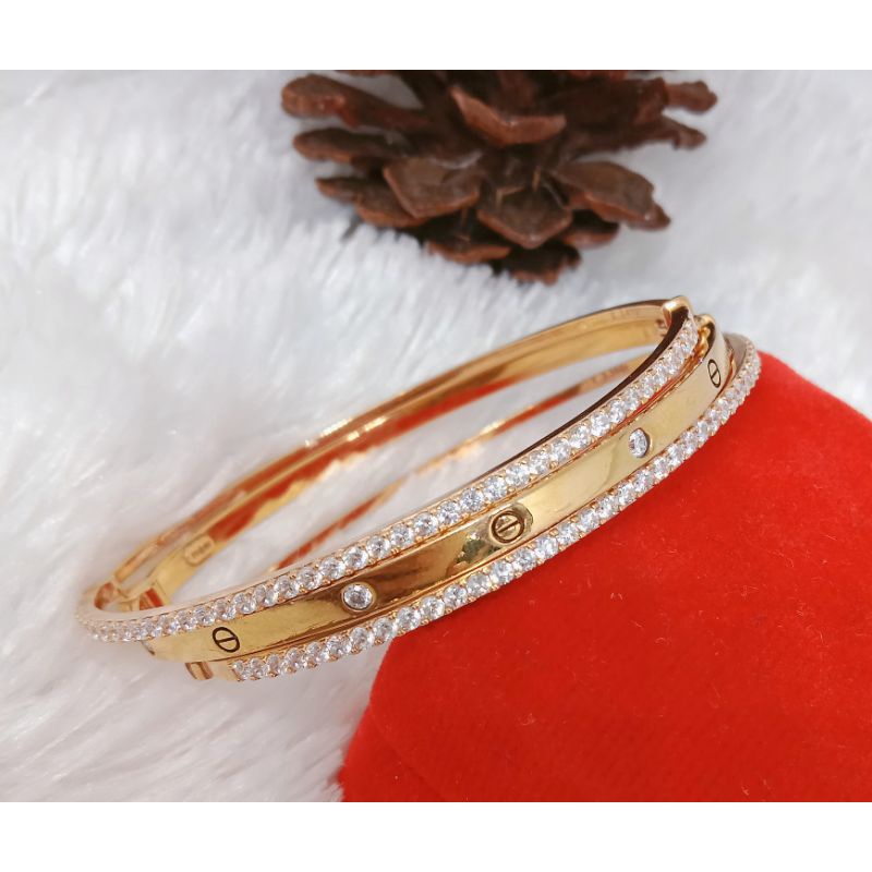 gelang keroncong fashion mata-mata, emas kadar 375(8k)