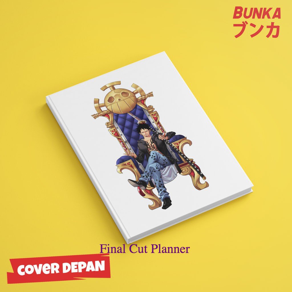 

Notebook Anime One Piece Chair Trafalgar Law Hardcover A5 Buku Tulis Catatan Note Agenda Planner .