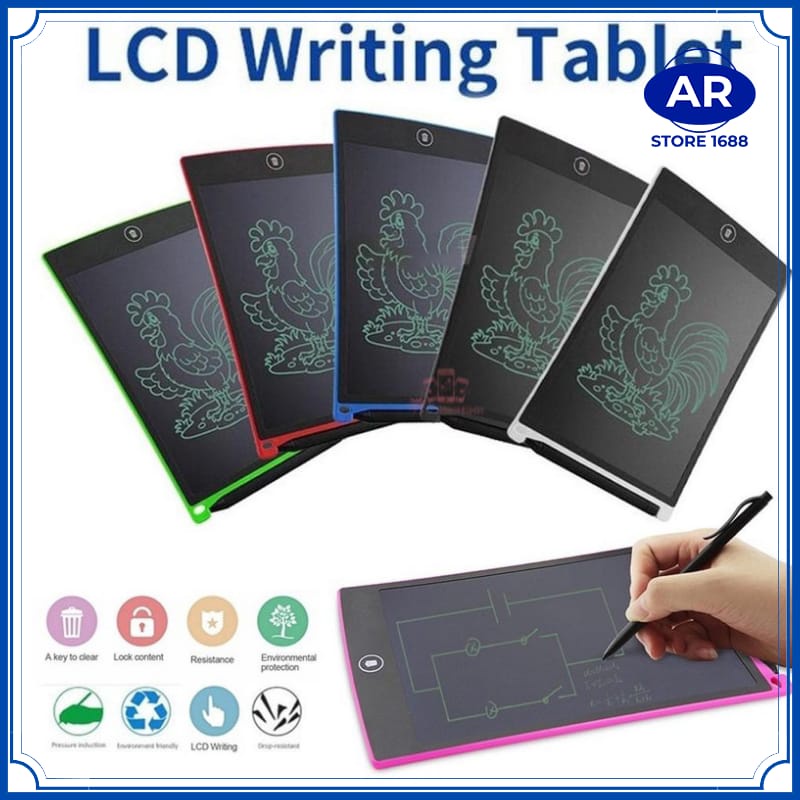 AR-LCD Writing Tablet 8.5 Inch | Drawing Pad | Papan Tulis Anak Dan Dewasa