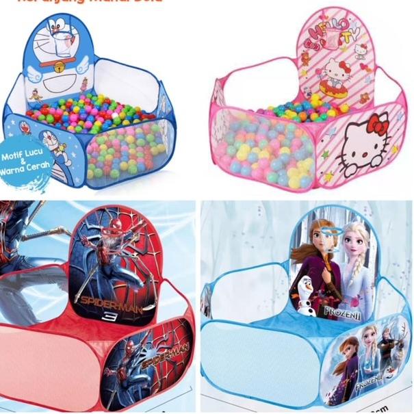 T2A5 Mainan Kolam Mandi Bola 1.2m Tenda Keranjang Mandi Bola Anak + Ring Bet TER FEL