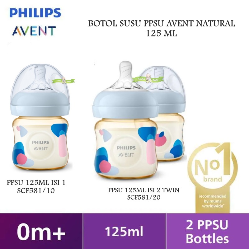 BOSU390 BOTOL SUSU AVENT NATURAL PPSU 125 ML / 260 ML