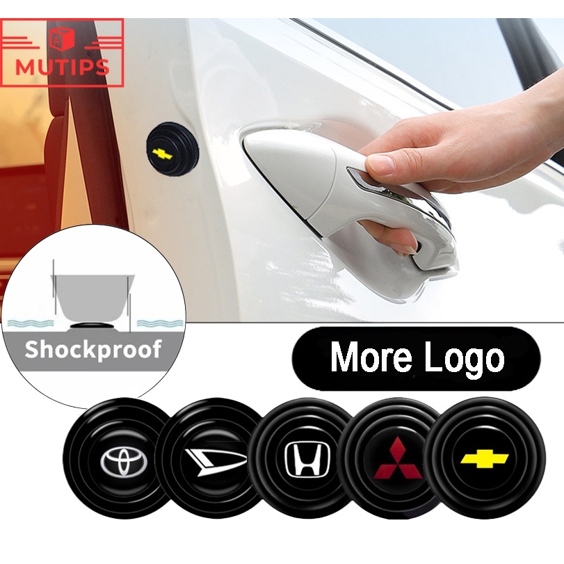 4 / 8 / 12Pcs Stiker Pad Silikon Peredam Suara Anti Shock / Benturan Untuk Pintu Bagasi Mobil