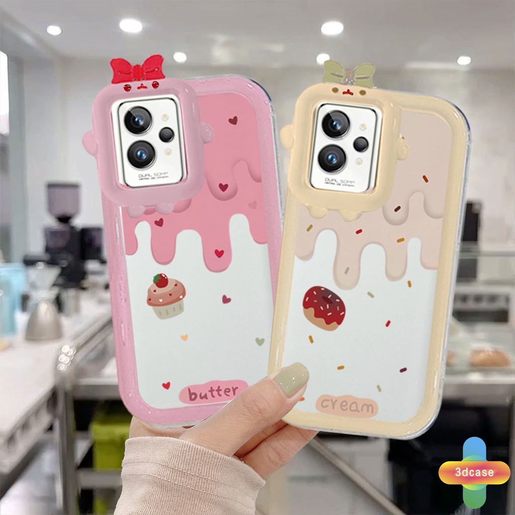 Soft Case Realme C15 C21 C11 2021 C21Y C31 C35 C25 C20 C3 C12 C2 C25S 5S 5 5S 5i C17 7i 9i C1 C25Y C2 C3i 6i C20A V11 Narzo 20 10 10A 20A 30A A7 A5S A15 A16 Y12 Y20 Y15S A03 Ins Butter Cream Monster Anti-fall Case