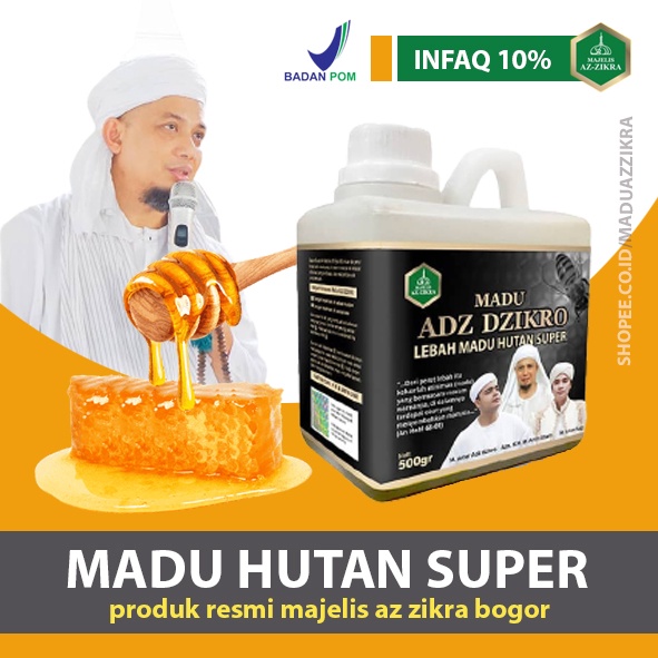 RESMI MADU ADZ DZIKRO Hutan Super Manis Asli Az Zikra Azzikra Azikra 100% Kemasan Baru 500gr