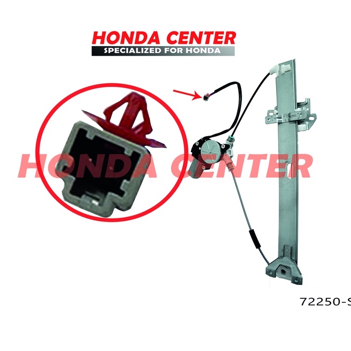 motor dinamo regulator power window jendela kaca pintu depan kiri jazz gd3 2004 2005 2006 2007 2008 vtec idsi