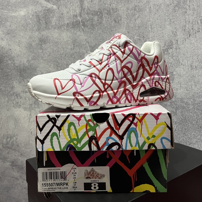 Skechers X Jgoldcrown Uno Loving Love White (155507 WRPK)