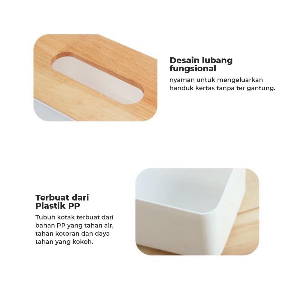 LEXJAKARTA  Kotak Tempat Tisu Tutup Kayu Desain Minimalis Berkualitas Murah Kotak Tisu Kayu Tempat Tissue Polos Persegi Estetik Tissue Box Aesthetic