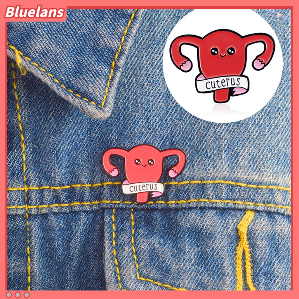 Bluelans Cartoon Uterus Shape Enamel Brooch Pin Clothing Jeans Jacket Badge Breast Pin Decor