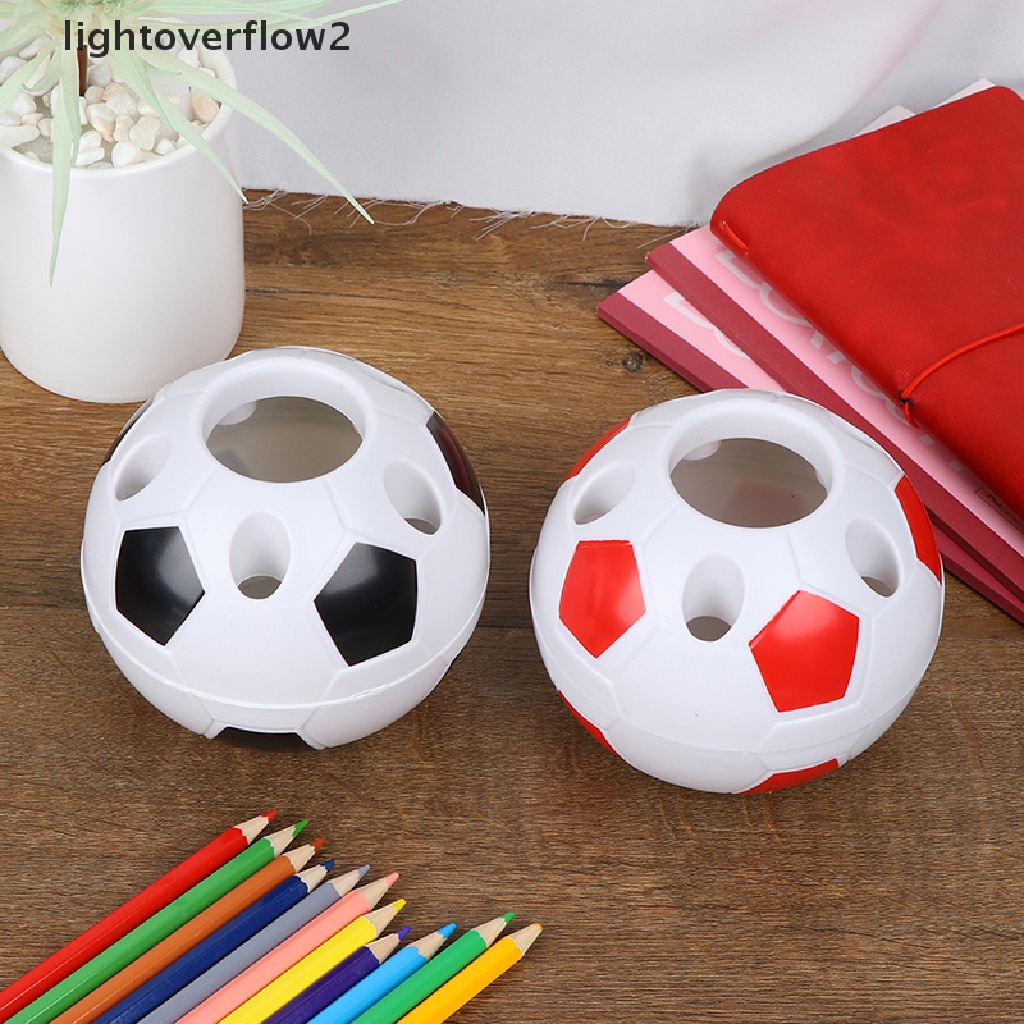 (lightoverflow2) 1pc Rak Holder Sikat Gigi / Pensil / Pulpen Bentuk Bola Sepak Untuk Hadiah (ID)