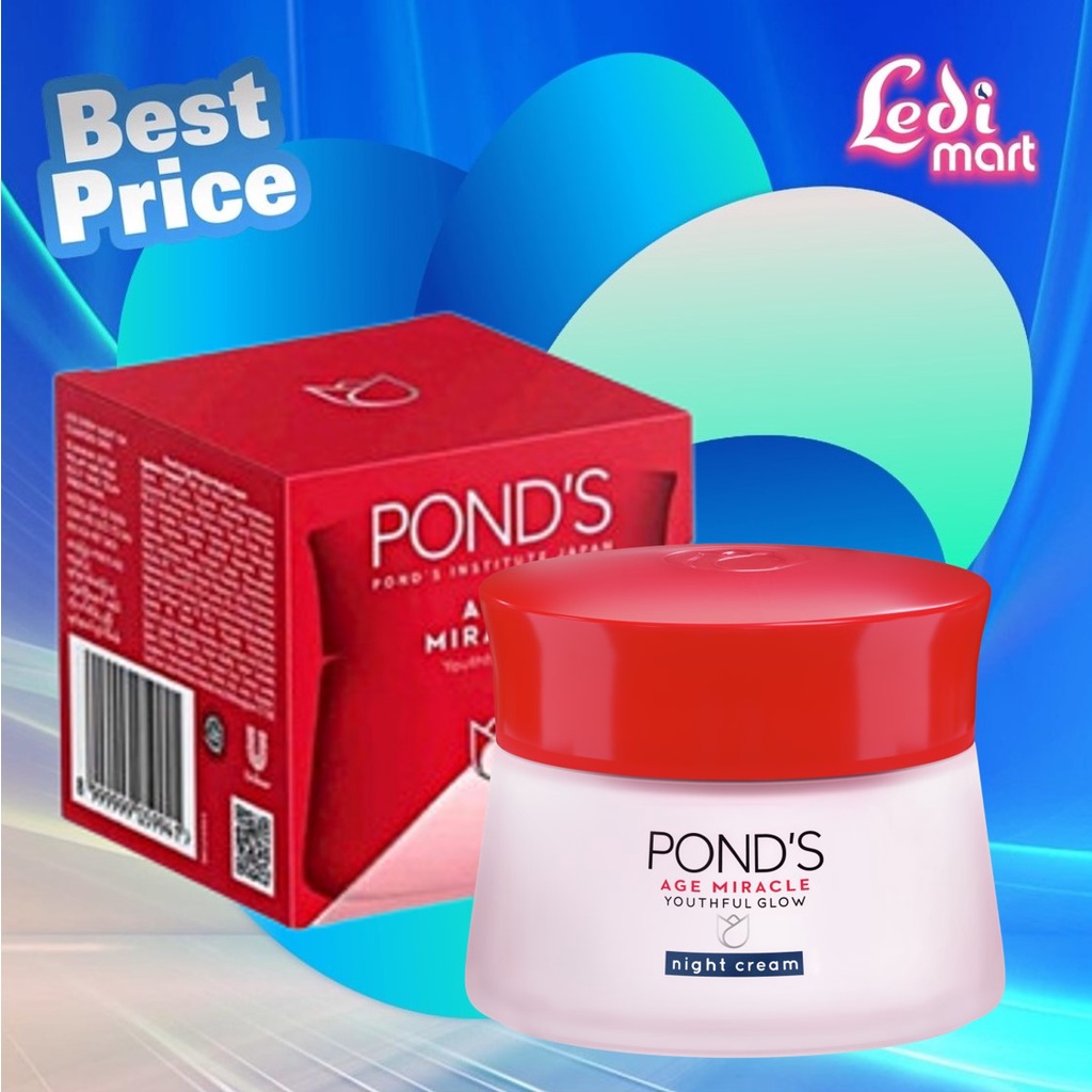 ORIGINAL Pond's Age Miracle Night Cream 10gr / PONDS / POND Pelembab / LEDI MART