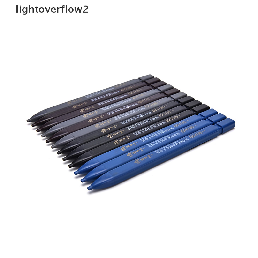 (lightoverflow2) 1pc Pensil Mekanik Otomatis 2B Dengan Isi Ulang Lead Hitam