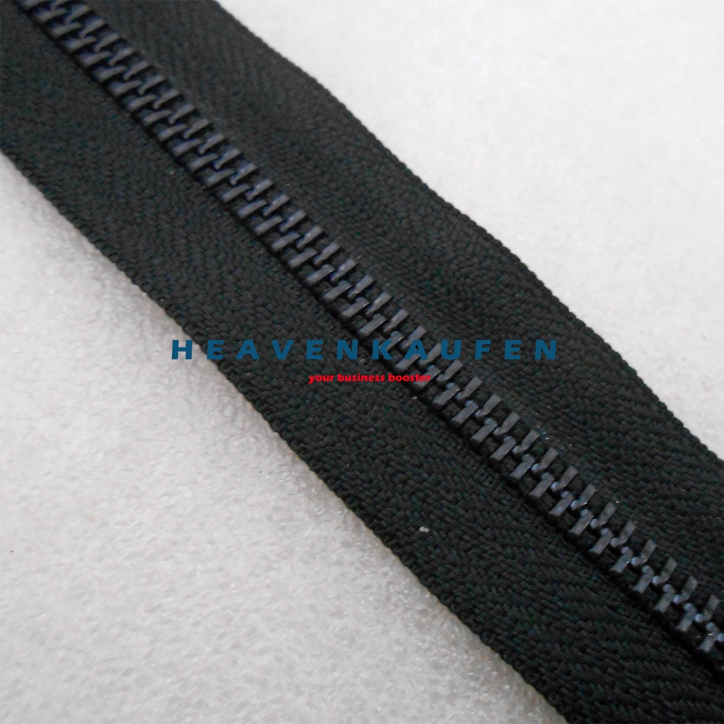 Resleting Zipper Jaket YKK Besi Metal 65 cm Atau 26 inch Hitam Black Oxides Set Open End