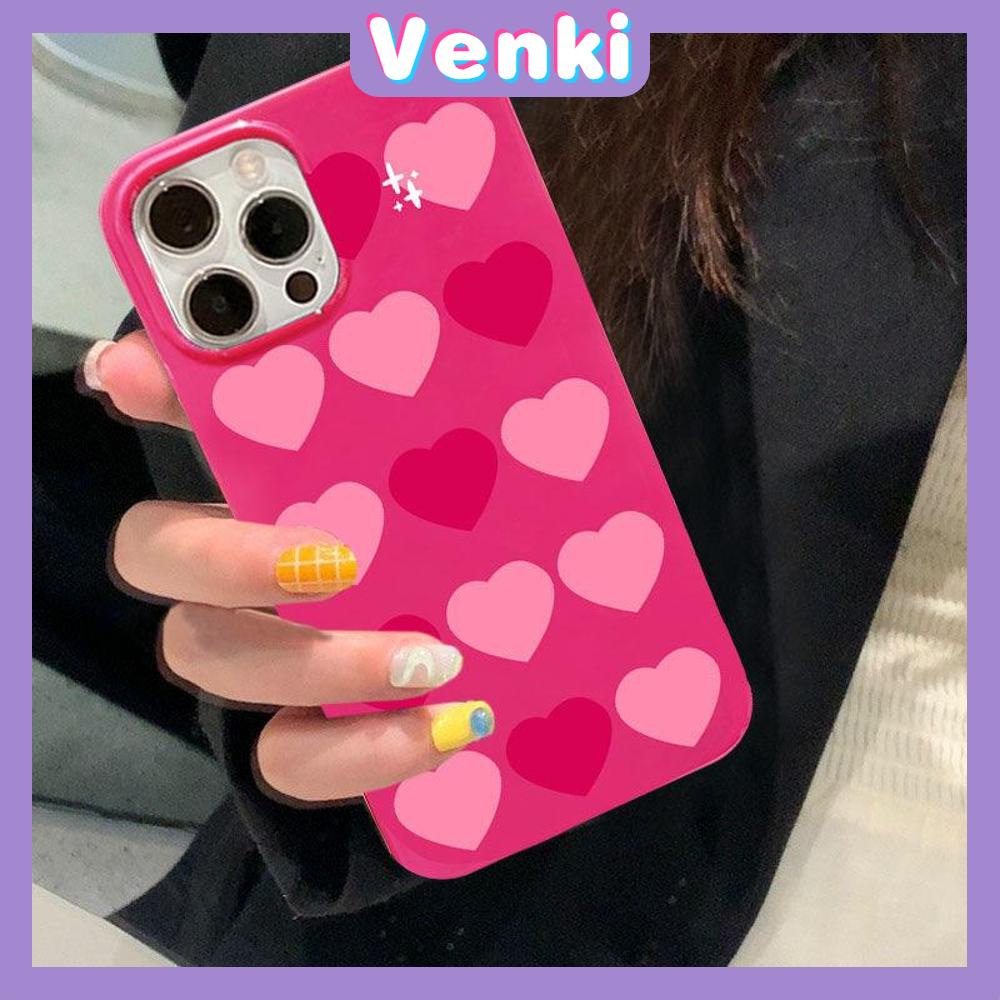 iPhone Case For 14 Series TPU Soft Case Sweet Style Glossy Full Screen Of Love Rose Pink Candy Case Camera Protection Shockproof For iPhone 14 13 12 11 Plus Pro Max 7 Plus X XR